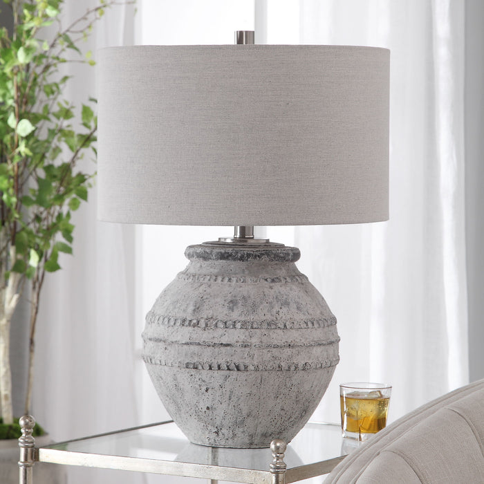 Montsant - Stone Table Lamp - Pearl Silver