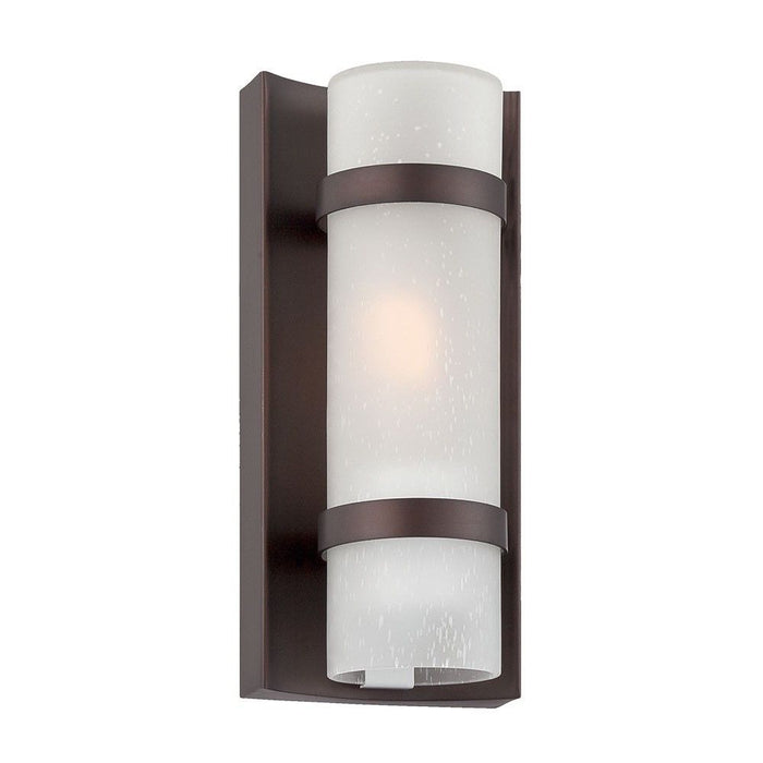 Glass Wall Sconce - Bronze And White