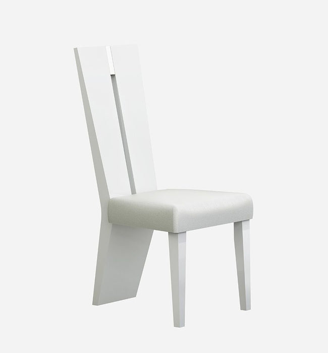 Contemporary Sleek High Gloss Dining Chair - White