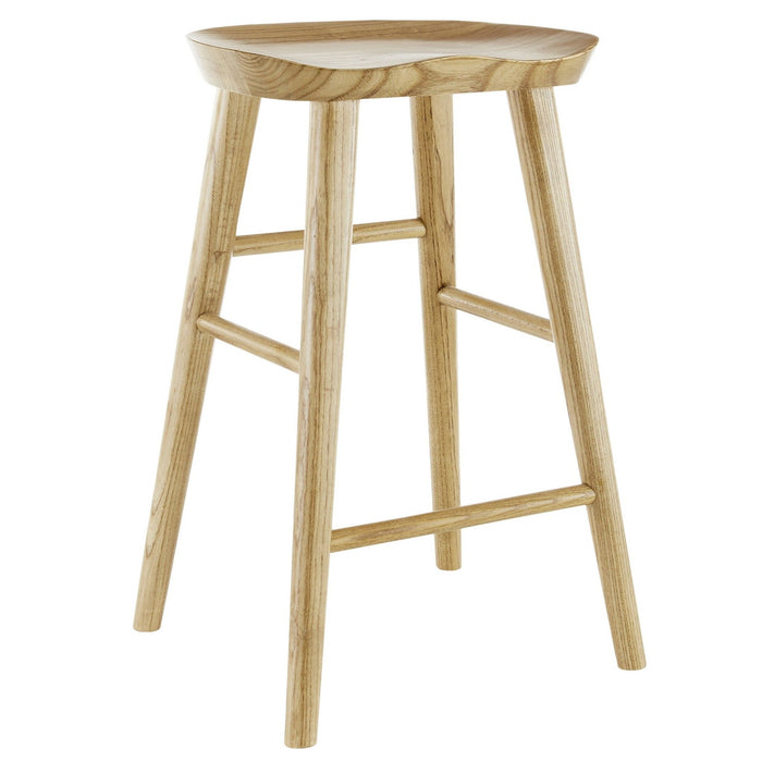 Solid Wood Counter Stool 26" - Light Natural Brown