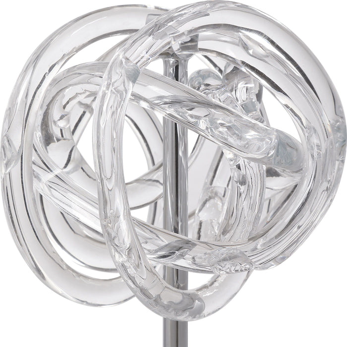 Neuron - Glass Table Top Sculptures (Set of 3) - Pearl Silver