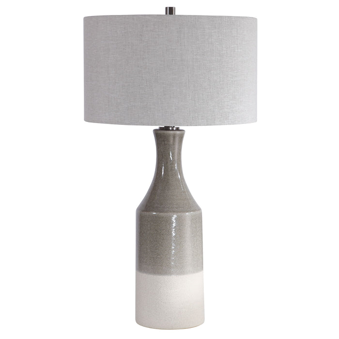 Savin - Ceramic Table Lamp - Pearl Silver
