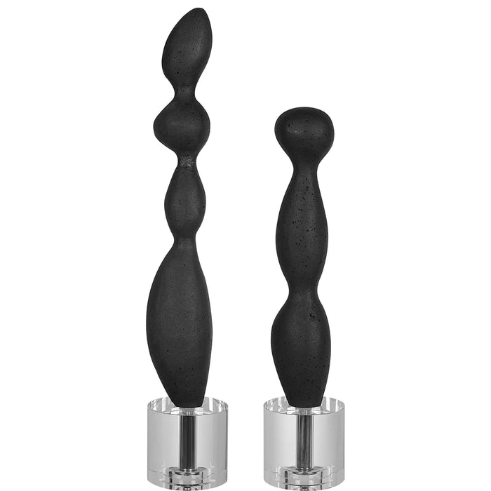 Koa - Marble Sculptures (Set of 2) - Black