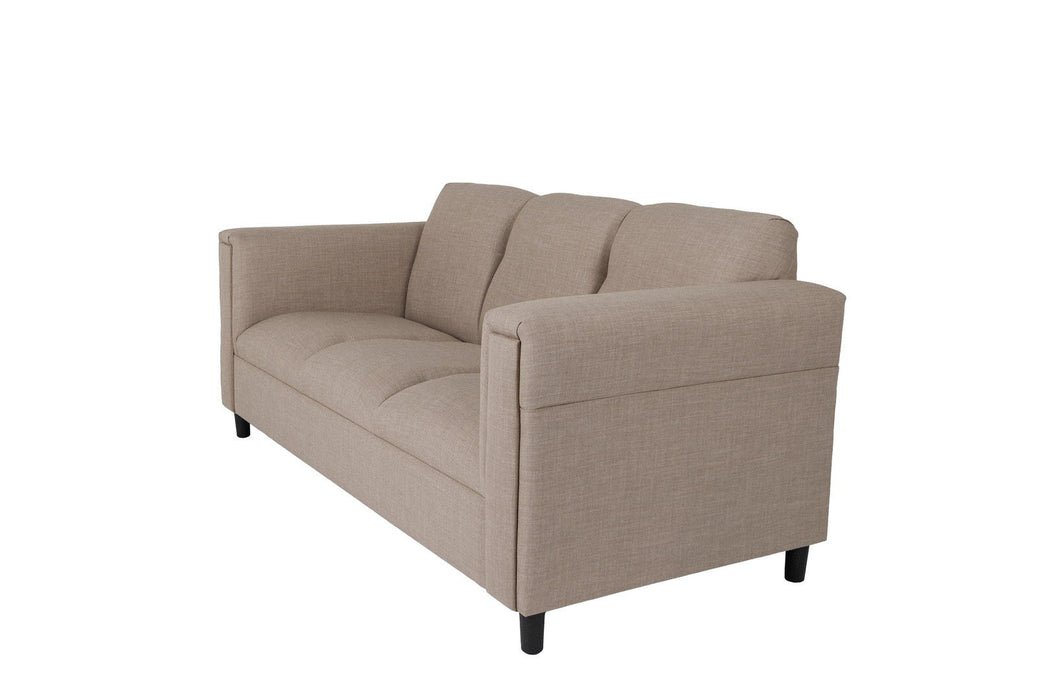 Sofa 72" - Beige Polyester And Black
