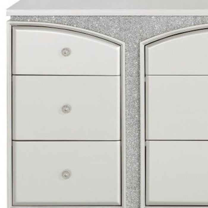 Manufactured Wood Nine Drawer Standard Dresser 66" - Platinum