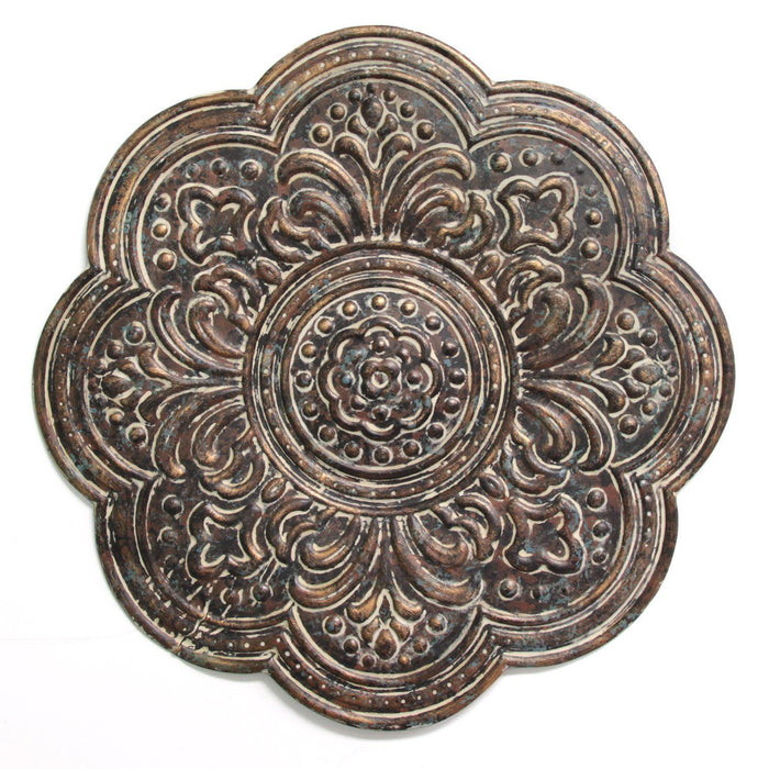 Elegant Medallion Wall Decor - Bronze - Metal