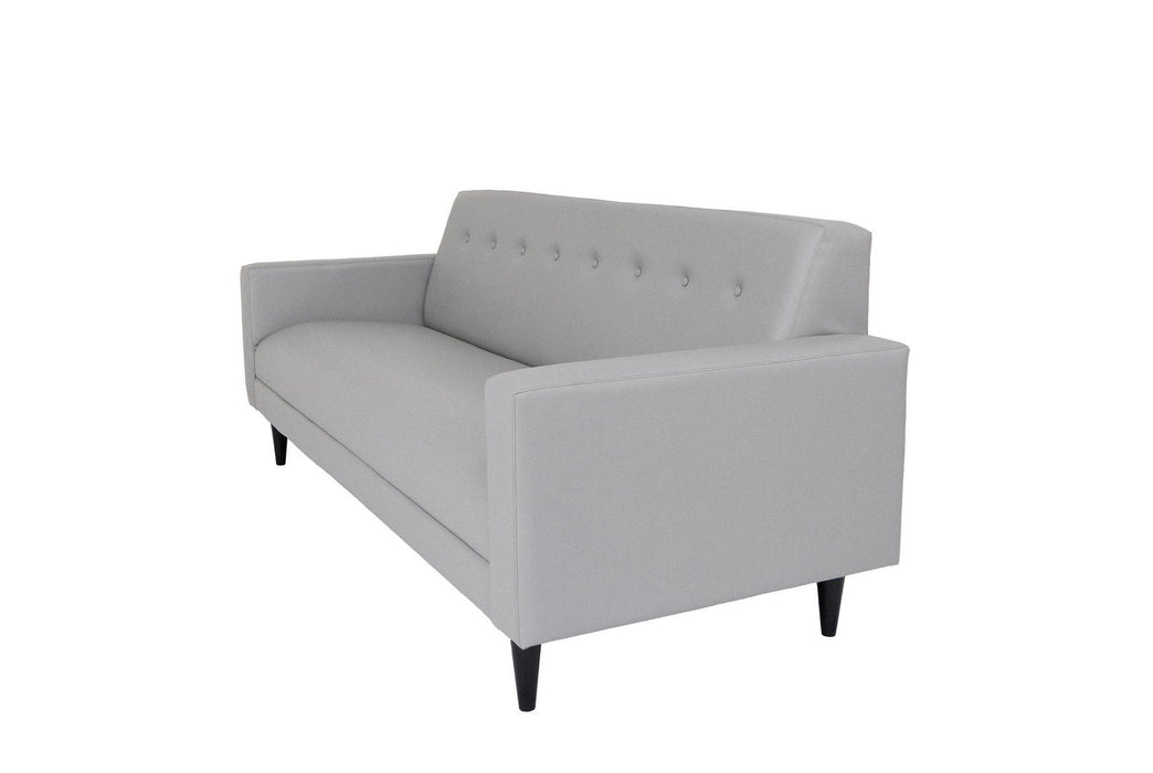 Sofa 80" - Gray Faux Leather And Black