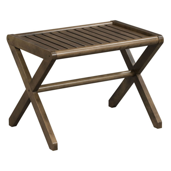Wooden Stool Bench - Antique Chestnut Finished