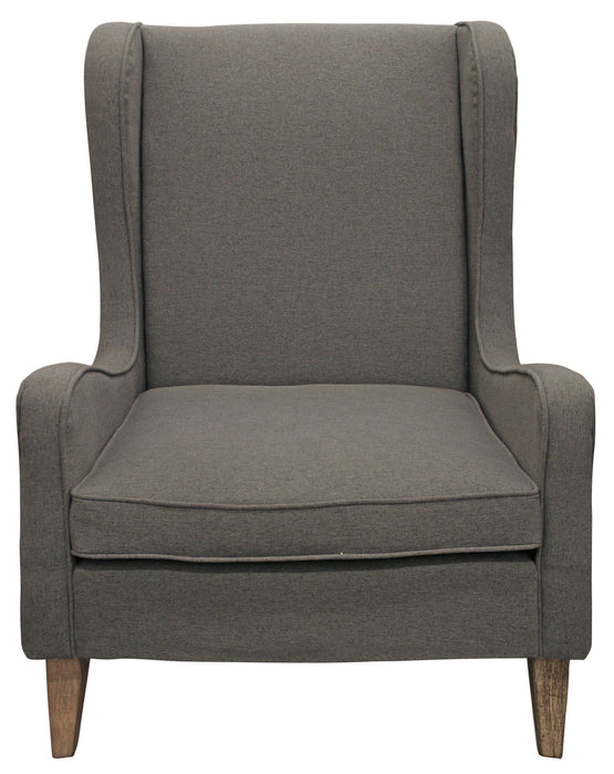 Solid Color Lounge Chair 29" - Gray Linen and Natural