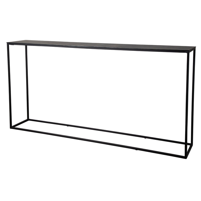 Coreene - Large Industrial Console Table - Black