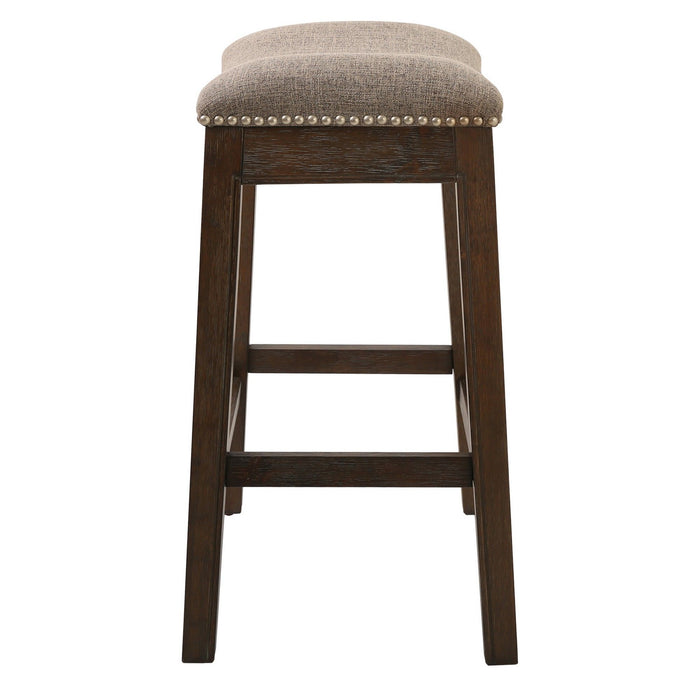 Counter Height Saddle Style Stool - Taupe