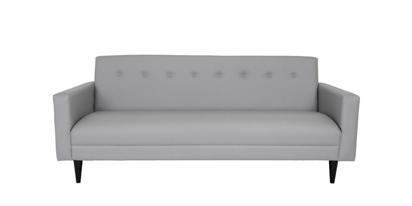 Sofa 80" - Gray Faux Leather And Black