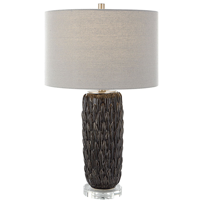 Nettle - Textured Table Lamp - Dark Gray