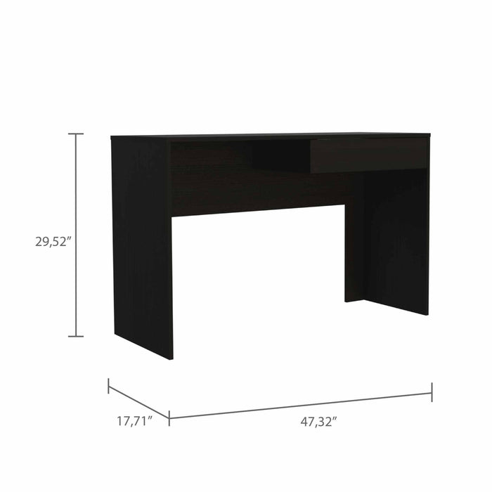 Clio Computer Desk With Drawer - Black