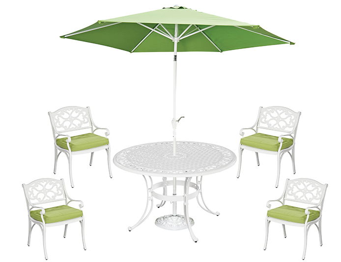Sanibel - 42" Metal Outdoor Dining Set - Swivel Chairs