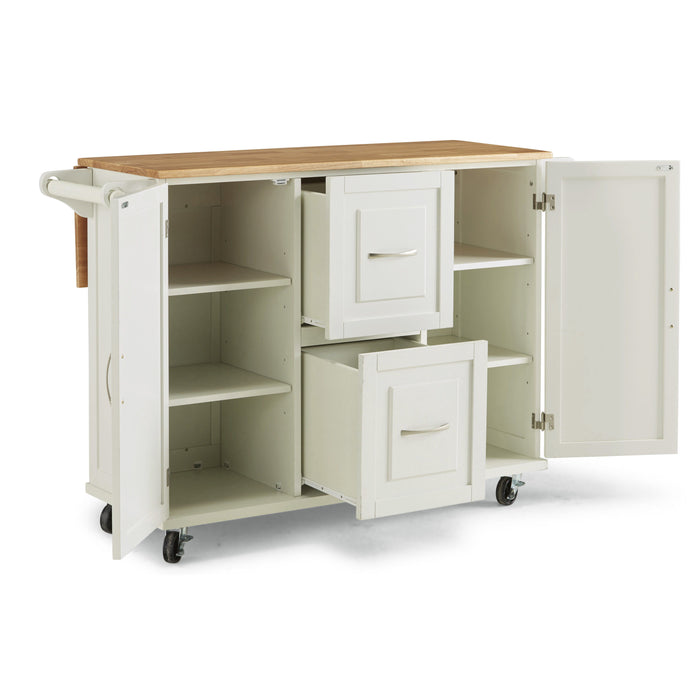 Blanche - Kitchen Cart - Solid Wood Top
