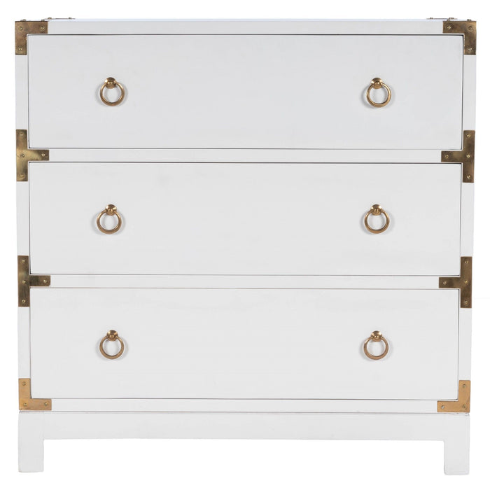 Solid Wood Three Drawer Standard Dresser 28" - White